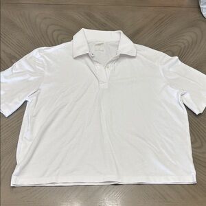 Calia Cropped Short Sleeve Polo